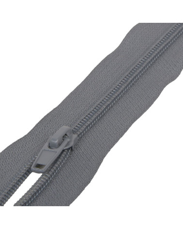 Separable sports zipper spiral mesh - dark gray