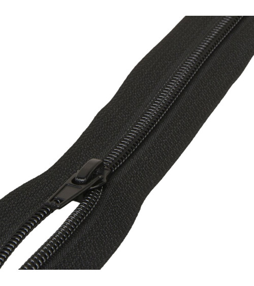 Spiral mesh separable sports zipper - black