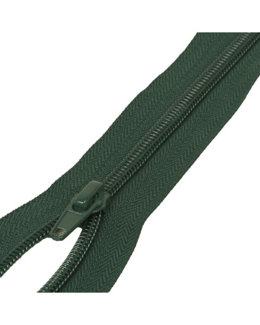 Fermeture sport séparable maille spirale - vert foncé