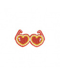 Ecusson thermocollant Lunettes cœur 3,5cm x 2cm