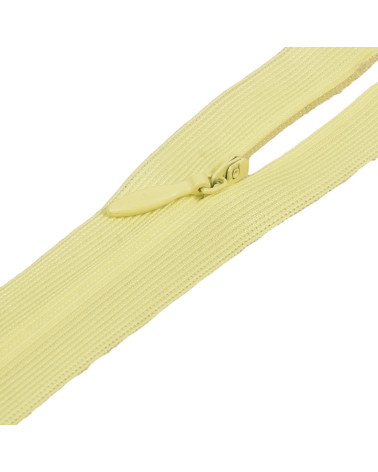 Fermeture invisible non séparable ajustable - jaune primevere