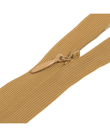 Adjustable non-separable invisible closure - cognac bronze