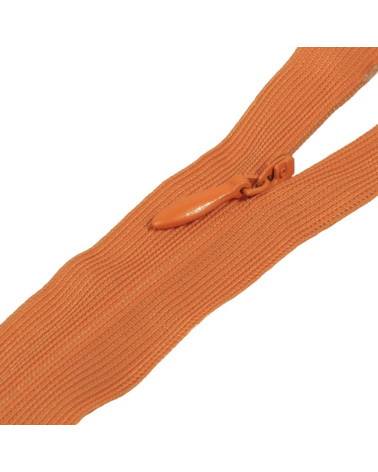 Fermeture invisible non séparable ajustable - orange