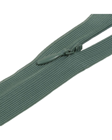 Fermeture invisible non séparable ajustable - vert sapin
