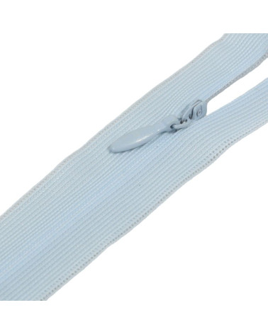 Fermeture invisible non séparable ajustable - bleu layette