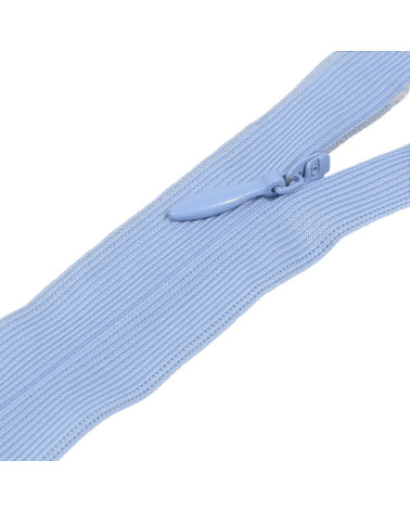 Adjustable non-separable invisible zipper - sky blue