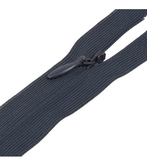 Adjustable non-separable invisible closure - navy blue