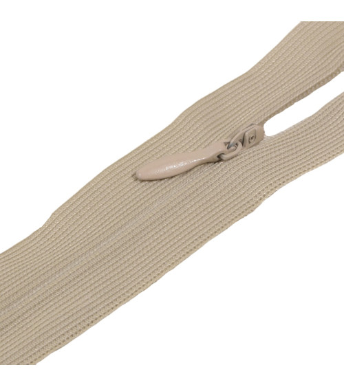 Adjustable invisible non-separable closure - antelope beige