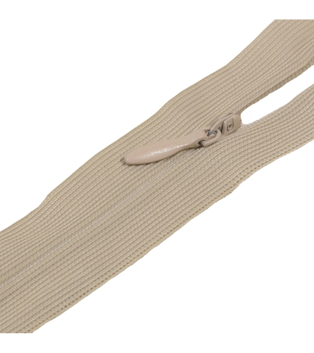 Adjustable invisible non-separable closure - antelope beige