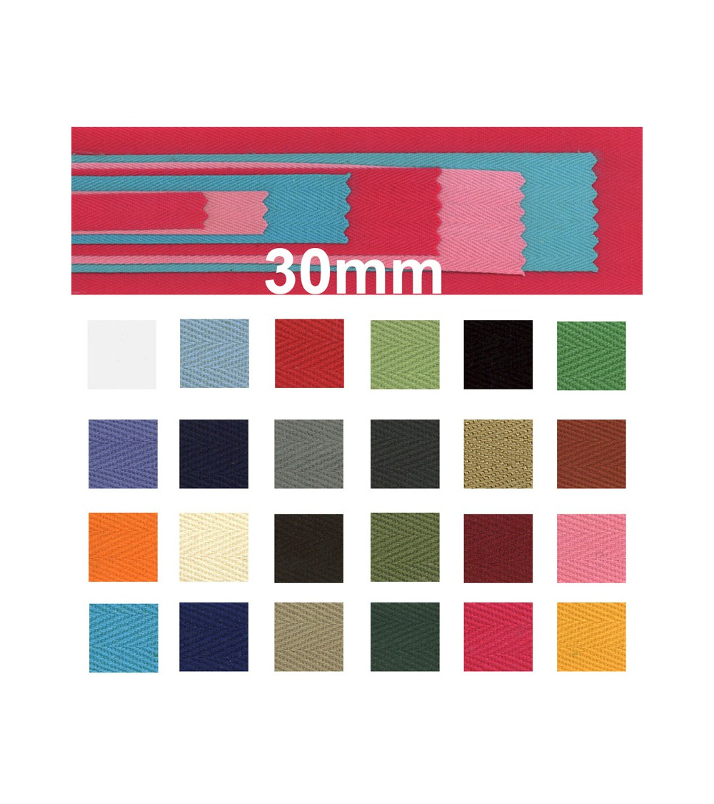 Serge coton 30mm au mètre Serge coton 30mm au mètre