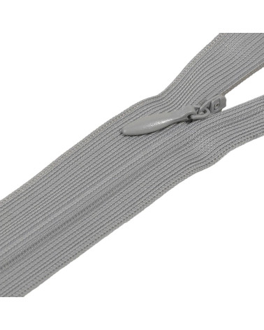 Adjustable non-separable invisible closure - ash gray