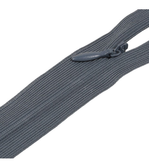 Fermeture invisible non séparable ajustable - gris anthracite