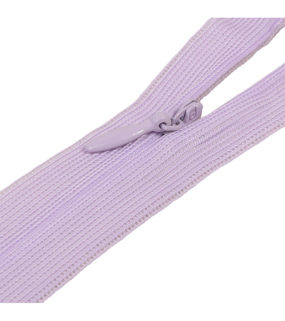 Adjustable non-separable invisible closure - blush purple