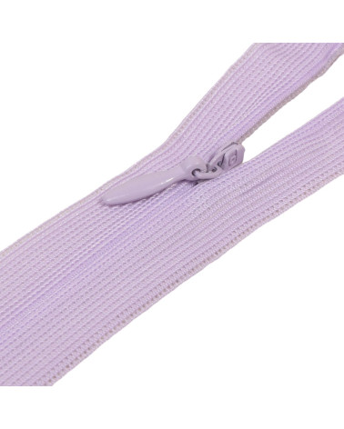 Adjustable non-separable invisible closure - blush purple