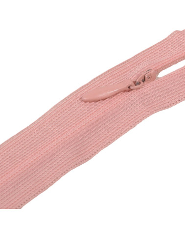 Adjustable non-separable invisible closure - salmon pink