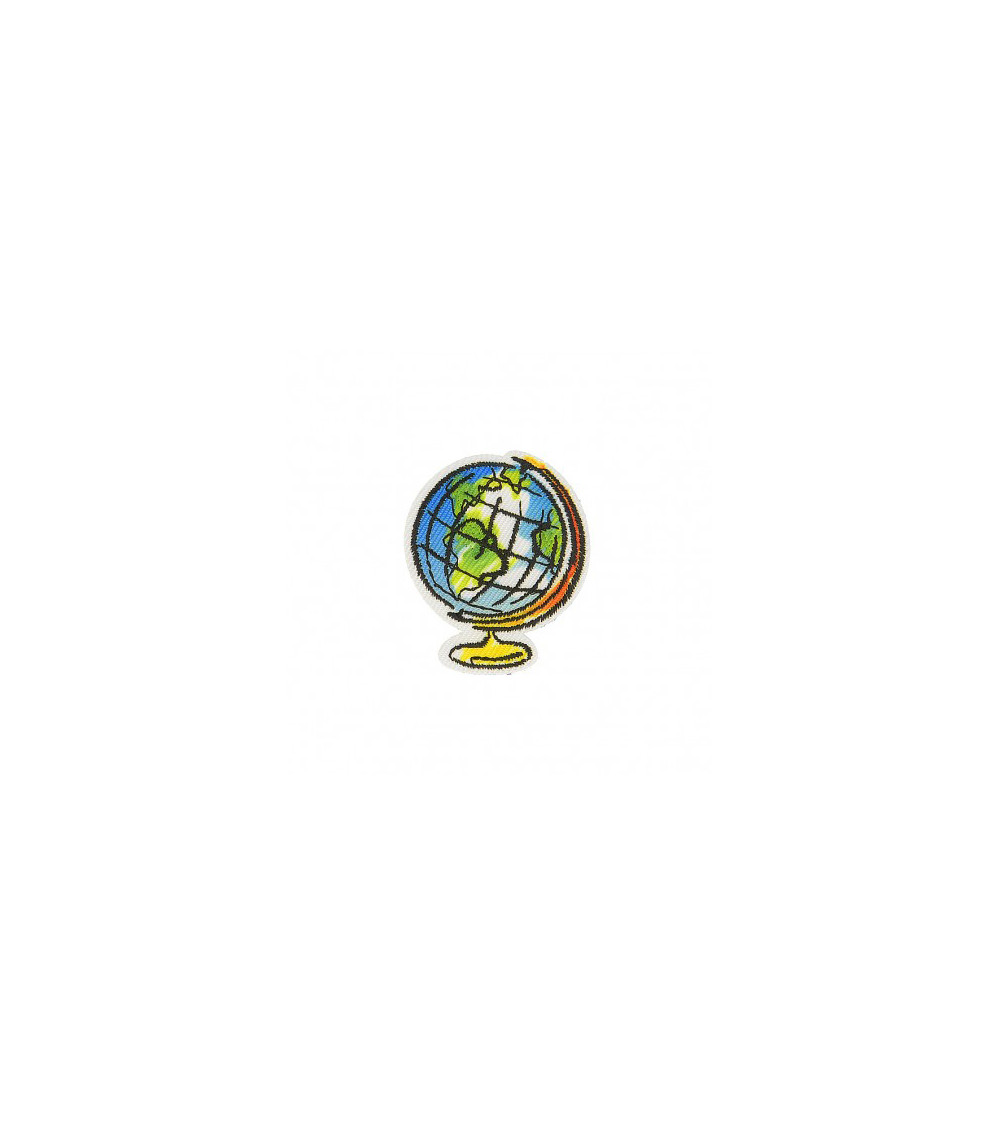 Ecusson thermocollant Mappemonde 2,5cm x 2cm