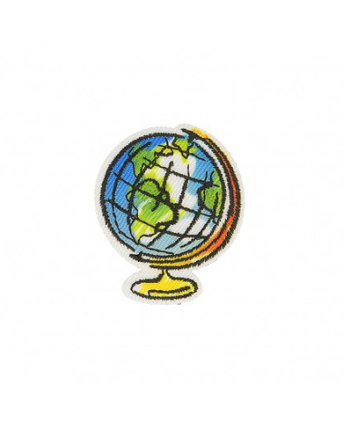 Bügelflicken Weltkarte 2,5cm x 2cm