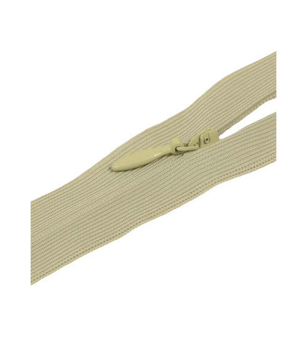 Adjustable non-separable invisible zipper - lime green