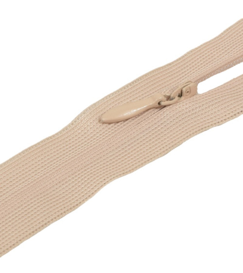 Fermeture invisible non séparable ajustable - beige clair