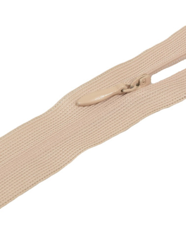 Adjustable invisible non-separable closure - light beige