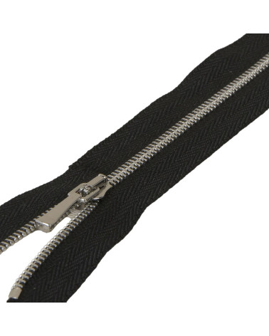 Non-separable fine silver mesh closure - black