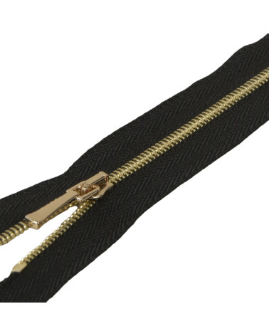Chiusura a maglia fine non separabile oro - nero