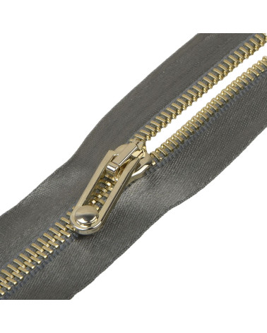 Fermeture séparable satinée maille métal - gris