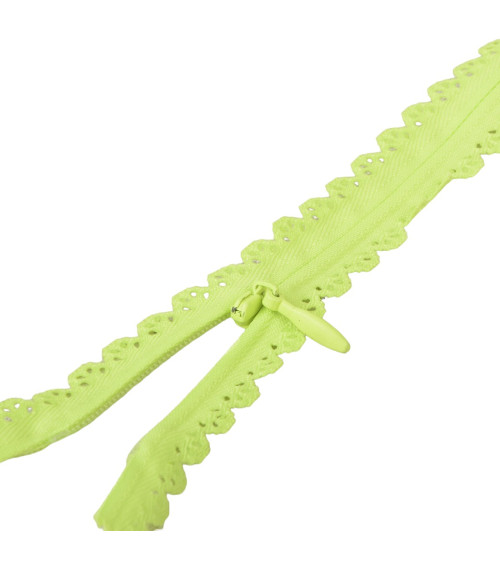 Fermeture dentelle non séparable ajustable - vert bourgeon