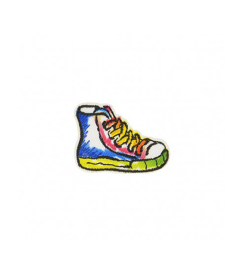 Ecusson thermocollant Chaussure bleue 2cm x 3cm