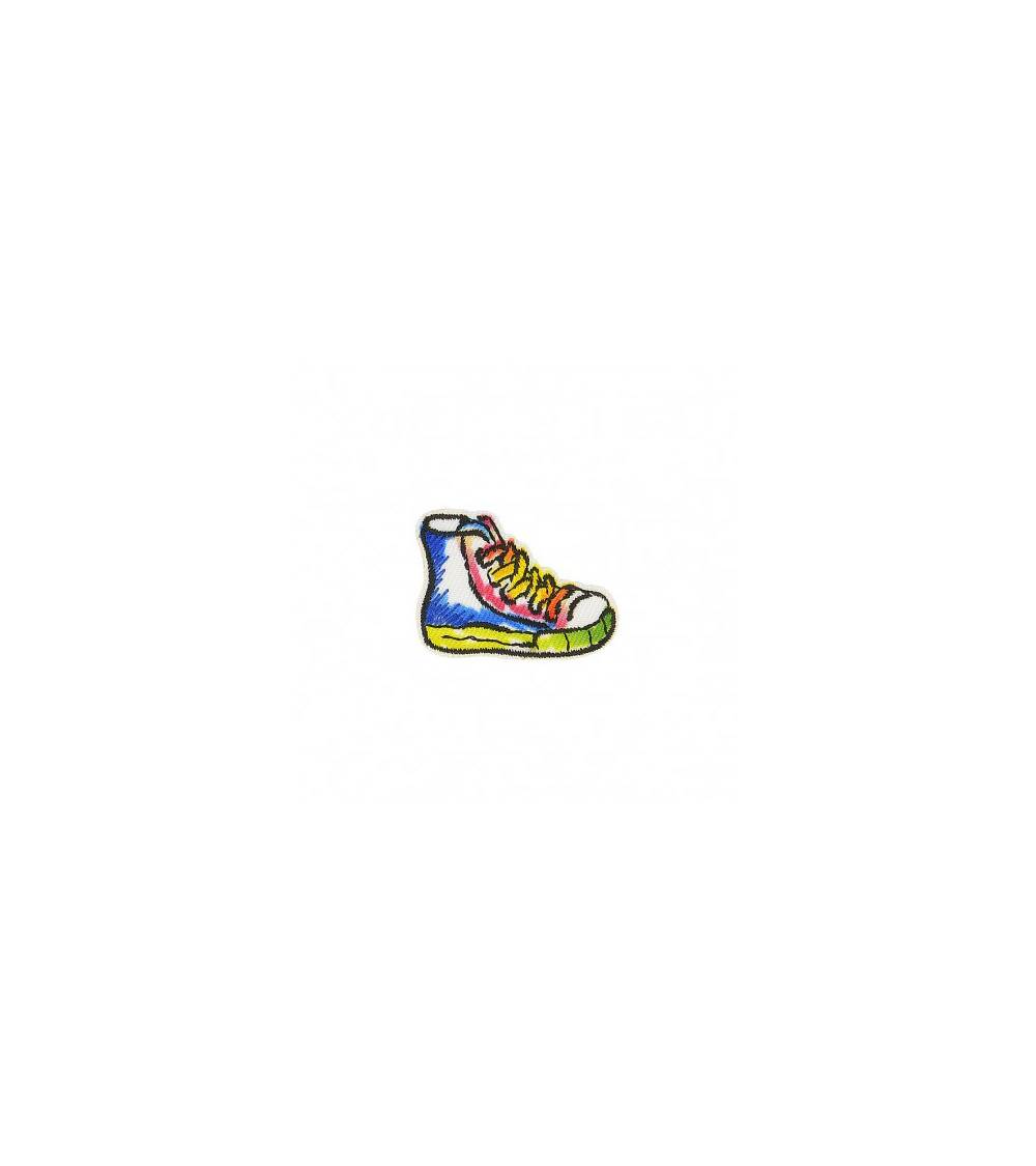 Iron-on patch Blue shoe 2cm x 3cm