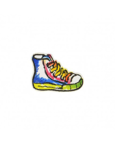 Iron-on patch Blue shoe 2cm x 3cm