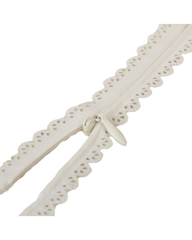 Cierre de cordones ajustable no separable - marfil