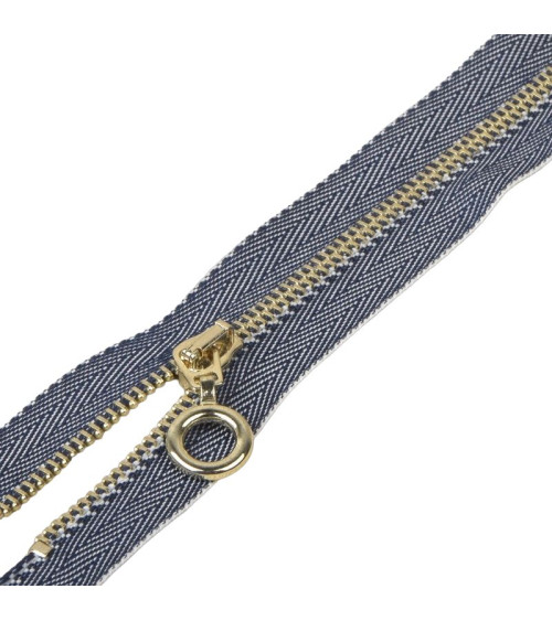 Non-separable closure Jean's Femme - dark and gold jeans