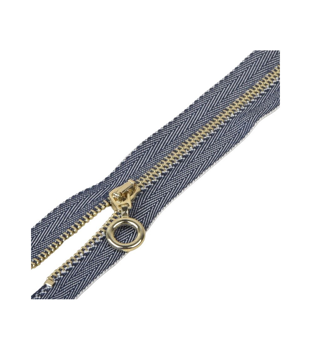 Non-separable closure Jean's Femme - dark and gold jeans