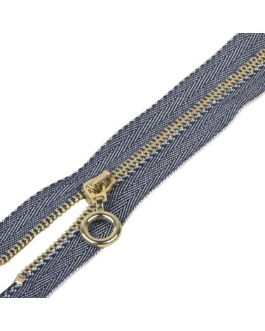 Non-separable closure Jean's Femme - dark and gold jeans