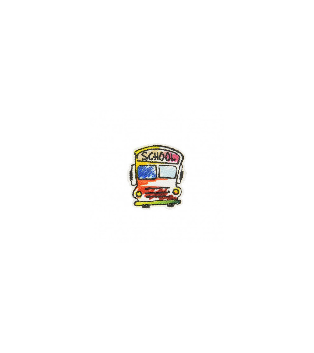 School Car iron-on badge 3cm x 2.5cm