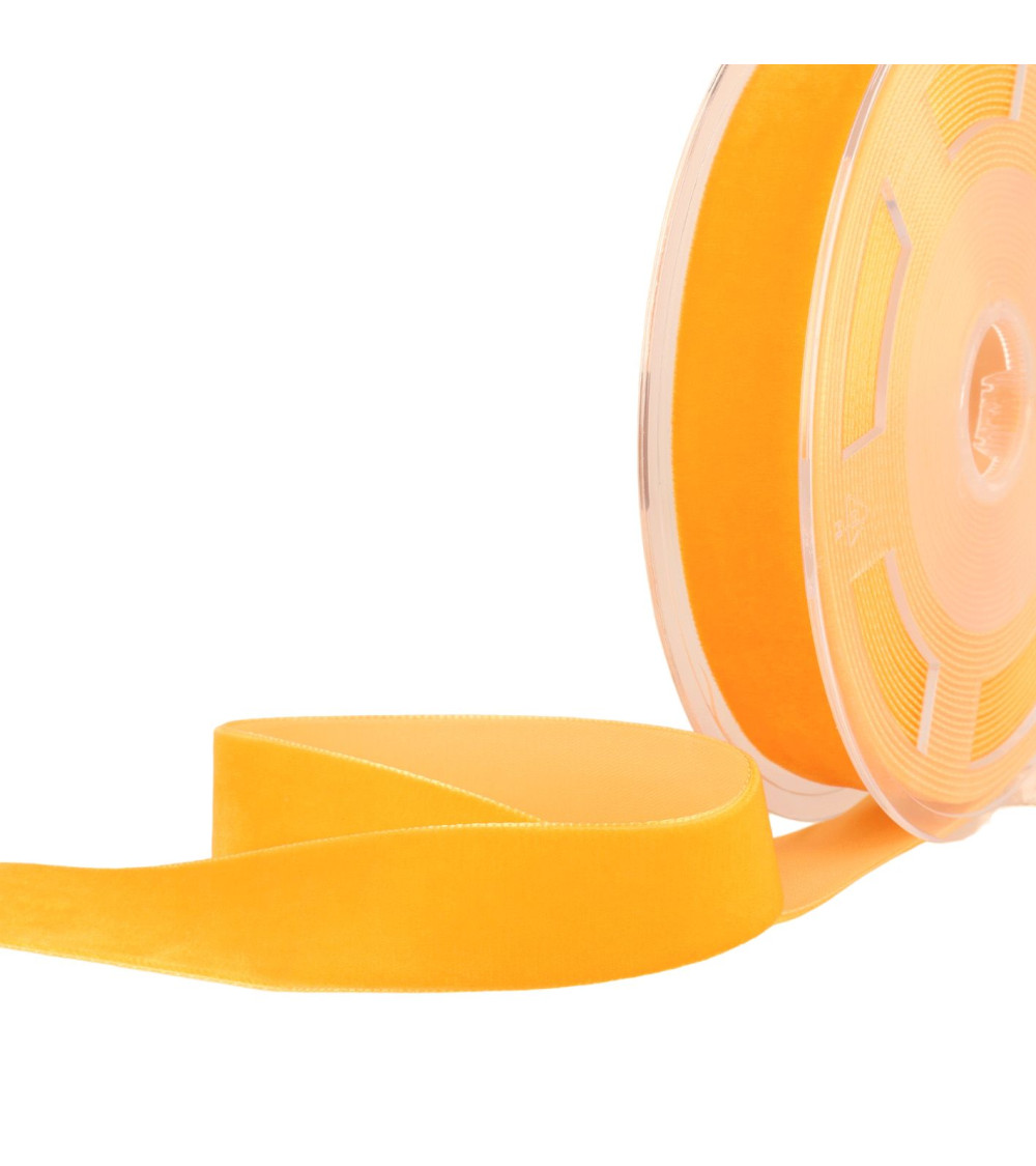 10m reel High density velvet ecru orange