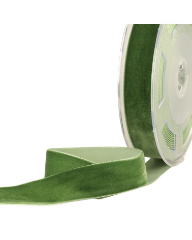 Bobina da 10 metri Velluto verde oliva ad alta densità