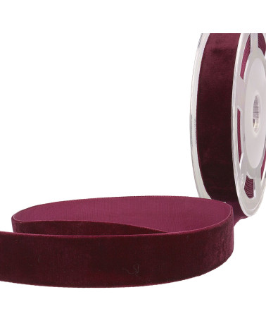 Bobine 10m Velours haute densité bordeaux foncé