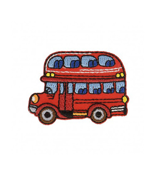 Toppa termoadesiva autobus inglese rosso 3 cm x 4,5 cm