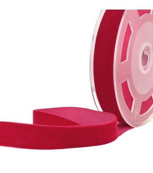 10m spool of high density red Hermes velvet