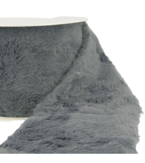 5m spool Medium gray acrylic fur