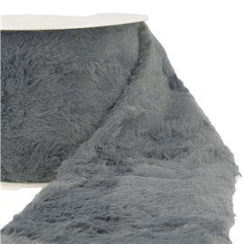 Bobine 5m Fourrure acrylique gris moyen