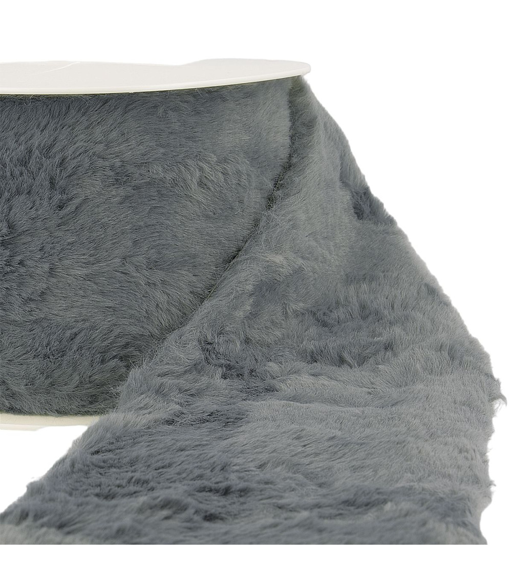 5m spool Medium gray acrylic fur