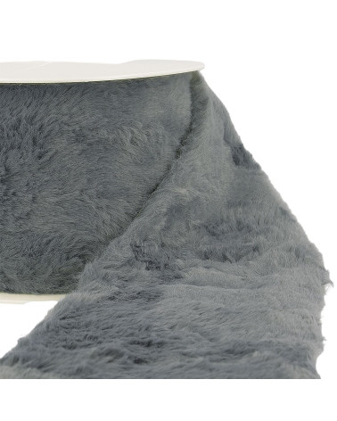 5m spool of medium grey acrylic fur