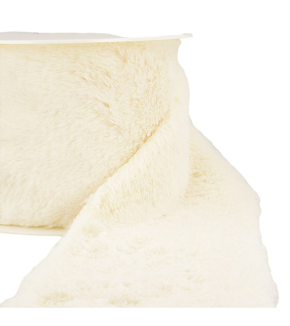 5m spool Ecru acrylic fur