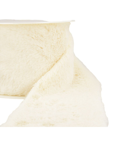5m spool of ecru acrylic fur