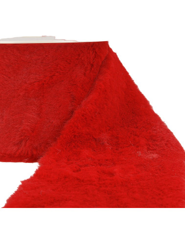 5m spool of red acrylic fur