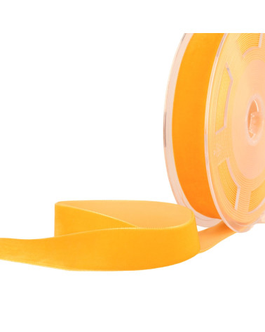 Ecru-orangefarbener Samt mit hoher Dichte pro Meter
