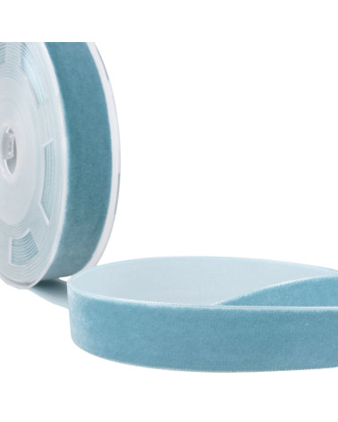 Zigeunerblauer Samt mit hoher Dichte am laufenden Meter